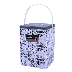 Hộp Thiếc Vuông Tùy Chỉnh Phổ Biến Để Đựng Bột Giặt Hộp Thiếc Rỗng Chất Tẩy Rửa Có Tay Cầm Bằng Nhựa Hộp Thiếc Tùy Chỉnh - Product Image 5