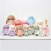 Peluche Lapin Doux Anti-Stress en Gros, Jouet en Peluche Lapin aux Longues Oreilles pour Cadeaux de Pâques