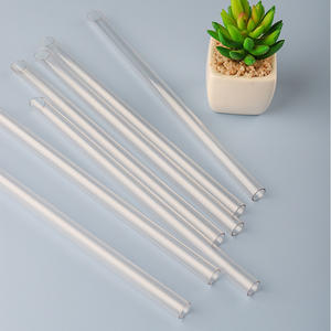 Grandes pailles transparentes en plastique pour smoothies, milkshakes, thé <span class=keywords><strong>à</strong></span> bulles et boissons épaisses - Product Image 1