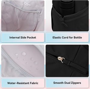 Free sample OEM Large <b>Gym</b> Bag for Women Sports Duffel Bag with Hidden Yoga Mat Holder Workout Dance <b>Tote</b> Bag with Wet Pocket - Product Image 5