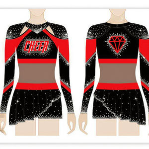 Conjunto de Top y Pantalones Cortos de Animadoras para Niños, Unisex, de Algodón y Spandex, Personalizado, Servicio OEM, Peso del Tejido 180g - Product Image 3