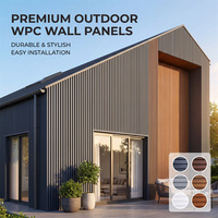 Panel Dinding Eksterior WPC Bergalur Tahan Retak, Papan Kayu Pelapis Luar Ruangan, Siding Dinding Komposit Ramah Lingkungan