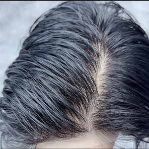 Toupet à cheveux pour <span class=keywords><strong>homme</strong></span> Reall Women <span class=keywords><strong>Blanc</strong></span> avec boucle en V noire pour <span class=keywords><strong>homme</strong></span> - Product Image 2