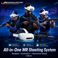 Ensemble de jeu de tir interactif en intérieur, casque VR PICO 4 Ultra, lunettes de réalité mixte, réalité augmentée, équipement multijoueur