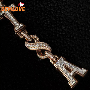 Nouveau pendentif personnalisé avec initiales Hip Hop 2026, diamant cultivé en laboratoire, ensemble de bijoux personnalisés - Product Image 4