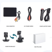Monitor TFT 5 Inci Layar IPS Tampilan Format Ganda AHD/CVBS Monitor Mobil