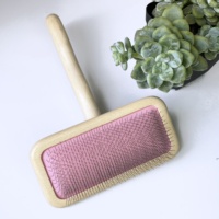 Baoli ODM Brosse Poils Animaux 120x178mm bois hêtre brosse pour animaux de compagnie chien toilettage aiguille peigne Slicker brosse avec épingles en acier inoxydable