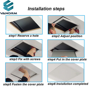 Panel de Acceso de Aleación de Aluminio, Abertura de Inspección para Techo, Cubierta Decorativa Invisible para Inspección - Product Image 6