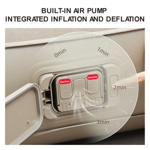 New Arrival Portable Foldable Automatic Inflatable Air Mattress Pillow Built-in Pump Flocked Surface Bedroom Household Indoor - Product Image 4