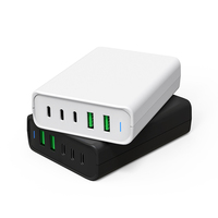 Chargeur multiple de bureau Zonsan 5 USB 110W pour ordinateurs portables et téléphones, chargeur rapide avec câble KC UK ES EU