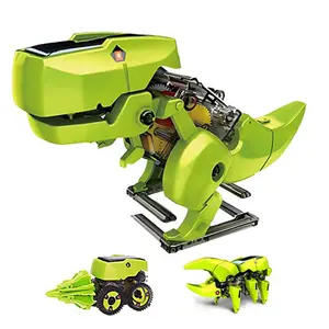恐龙遥控玩具3合1太阳能机器人玩具科学套装教育建筑工程礼品玩具男孩