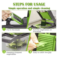 14 In 1 Fruit Vegetarisch Gereedschap Handmatige Mandoline Slicer Uiensnijder Dunschiller Vegetarische Chopper Groentesnijder