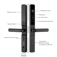 Serrure de porte intelligente étanche IP65, empreinte digitale, TTlock, Tuya, WiFi, entrée sans clé, serrure de porte électronique pour maison et bureau
