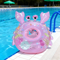 Bouée de natation gonflable pour bébé en forme de crabe, avec siège, pour 0-4 ans, pour garçons et filles, vente en gros transfrontalière