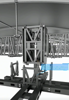 Système de levage électrique Topfinger pour structure en acier carré avec connexion rapide, noir, pour événements et concerts en extérieur