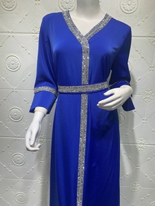 Zifeng OEM Vetements Islamiques Turk musulmano cintura tempestata di diamanti Robe Abaya - Product Image 5