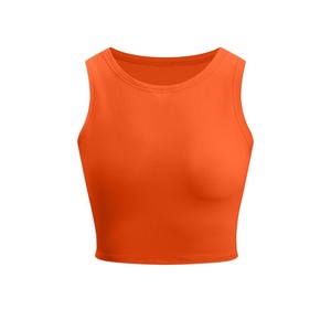Tank <b>Tops</b> Clothes Sexy Crop <b>Top</b> Sleeveless Tight Fitting Base Shirt with Round Neck and <b>Cross</b> Shaped tank <b>Top</b> - Product Image 6
