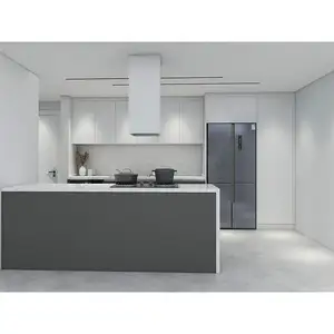 Móveis modulares para casa, armários de cozinha de luxo, laminados de madeira, despensa moderna e luxuosa