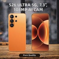 Smartphone S26 Ultra 5G Layar 7.3 Inci 120Hz Kamera Belakang 108MP 16GB 1TB Pengisian Cepat Dual SIM Android 15