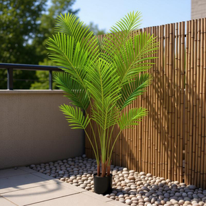 Plantes artificielles, palmier <span class=keywords><strong>Chrysalidocarpus</strong></span> <span class=keywords><strong>Lutescens</strong></span>, simulation de plantes hautes, aménagement paysager, décoration de la maison, bonsaï vert, 70-180 cm - Product Image 6