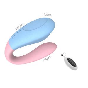 ดิลโด้ไร้สายสำหรับคู่รัก,ที่สั่นแบบมองไม่เห็นสวมใส่ได้สำหรับผู้ใหญ่ดิลโด USB แบบชาร์จได้ G Spot U ตัวกระตุ้นซิลิโคน Double <span class=keywords><strong>Vi</strong></span> - Product Image 1