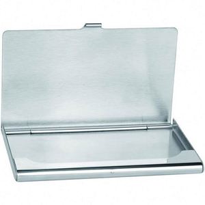 XDH1842 Hot Sale Gift Custom Logo Brushed Silver <b>Metal</b> Stainless Steel ID Name Credit Business Card Holder <b>Wallet</b> - Product Image 2