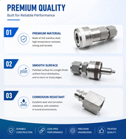 Raccord pneumatique rapide en acier inoxydable 316, connecteur d'air SESO DESO 1/8 1/4 3/8 1/2 pouce, joint de raccordement de tube