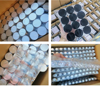 Bocaux en plastique transparent à large ouverture de 68 mm pour crème, cosmétiques, masques, gommages, masques capillaires, emballages vides