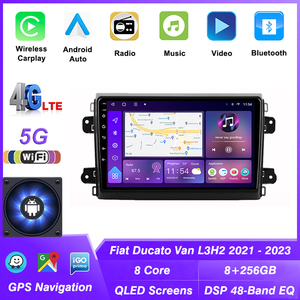 Autoradio Android Carplay pour <span class=keywords><strong>Fiat</strong></span> <span class=keywords><strong>Ducato</strong></span> Van L3H2 2021 - <span class=keywords><strong>2023</strong></span> Stereo Car GPS Navigation Multimedia Head Unit Video Player - Product Image 3