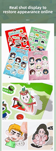 สติ๊กเกอร์การ์ตูนแพนด้ารูปทรงไม่สม่ำเสมอวัสดุกระดาษทนทานของขวัญงานฝีมือตกแต่ง - Product Image 5