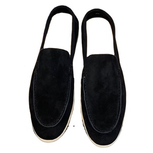 Mocasines de cuero vacuno cómodos para hombre 2026, lujosos y a la moda, con suela de goma, para ocio al aire libre, de fondo plano, tipo náutico. - Product Image 1