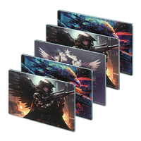 Tapis de souris en verre Wallhack Sp004, tapis de souris en verre noir pour salle de jeux électroniques avec dimensions personnalisées