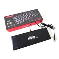Portable Office Design T-WOLF T61 60% Mini Wired Gaming Keyboard Mini 61 Key RGB Light Effect USB Connection Mechanical Keyboard