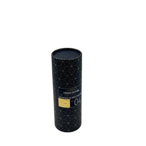 Cylindrical black-textured premium gift paper packaging <b>box</b>, customizable according to your needs - Product Image 3