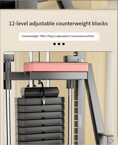 DINUO Torre de Ejercicios Multifunción Comercial con Estación de Dominadas Asistidas, Barras <span class=keywords><strong>Paralelas</strong></span> y Pila de Pesas para Gimnasio en Casa - Product Image 3