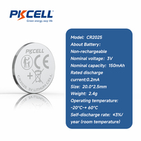 Paquete de baterías de botón de iones de litio de alta capacidad Cr1620 Cr1632 Cr2025 Cr1220 Cr1225 3V Ce celda recargable Ipower Cr2032