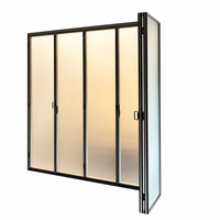 Portes coulissantes pliantes en verre trempé de haute précision, modernes et personnalisées en usine, isolation acoustique, pour villa, extérieur, pliables