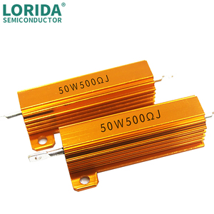 50W 100W Aluminum Power Metal Shell Case Wirewound Resistor 0.01R ~ 100K 1 4 6 8 10 20 200 500 1K 10K Ohm Resistance RX24 DSSRQI