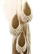 Porte-plante en macramé en forme de papillon en acrylique écologique pour la décoration de mariage et de la maison - Product Image 3