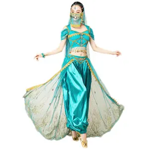 Wholesale Women's Halloween Playing Aladdin Jasmine Princess Party Dress TV & Movie Costumes wear