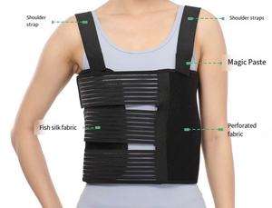 Faja Elástica de Soporte para el Pecho, Cinturón de Soporte para Lesiones del <span class=keywords><strong>Esternón</strong></span>, Banda de Fijación Ajustable, Protección contra Golpes y Fracturas, BDE HEAL - Product Image 3