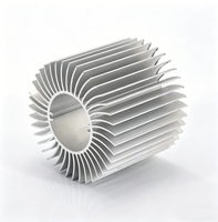 Radiateur Dissipateur de Chaleur LED en Aluminium Extrudé Usiné CNC Personnalisé OEM avec Perçage et Design Tournesol Anodisé