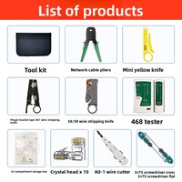 AR0811 Kit de Pince à Sertir RJ45 3-en-1, Testeur et Dénudeur de Câbles Réseau Ethernet LAN, Réparation, Vente en Gros OEM