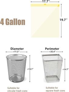 HuamaohengchunUltra Strong <b>Drawstring</b> Trash <b>Bags</b>,4 Gallon,Fragrance Free,<b>Small</b> Garbage <b>Bags</b>,15 Pcs Lemon Color - Product Image 2