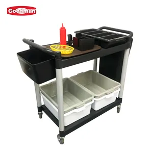 Plastic Servies Bestek Opslag Container Bad Utility Tote Bin Bus Box Voor Restaurant Serveren Trolley