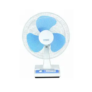 Cổ Điển Loại Nhà Màu Xanh Và Trắng 16 ''400 Mm Tốc Độ Cao Bàn Điện Bàn Fan Với Một Giờ Hẹn Giờ