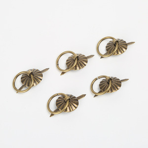 Unified Industry Round Iron Pull Ring Yellow Imitation Gold Cabinet Box Handle 001 - Product Image 2