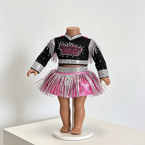 Ensemble d'uniformes de pom-pom girl personnalisés, uniforme de pom-pom girl pour poupée américaine, costume de pom-pom girl My Generation - Product Image 3