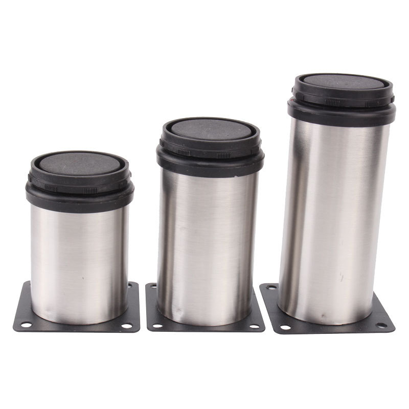 Мебель ножки для дивана из нержавеющей стали шкаф опорная нога 50*80 мм Труба Стиль хромированный с регулировкой по высоте, аксессуары для дивана трубки ножки