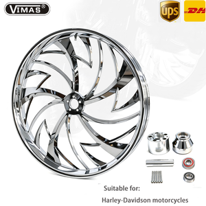 Nouvelles jantes de <span class=keywords><strong>moto</strong></span> en aluminium forgé chromé/polies VIMAS LG108A 19-32 pouces pour Davidson Road King Retrofit/Upgrade - Product Image 1